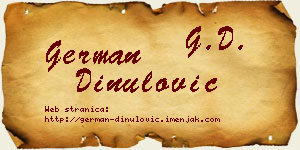 German Dinulović vizit kartica